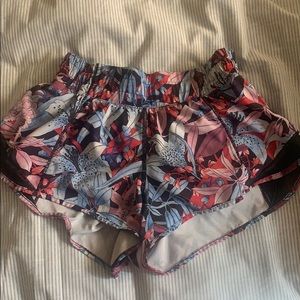 Floral Lululemon speed shorts